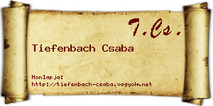 Tiefenbach Csaba névjegykártya